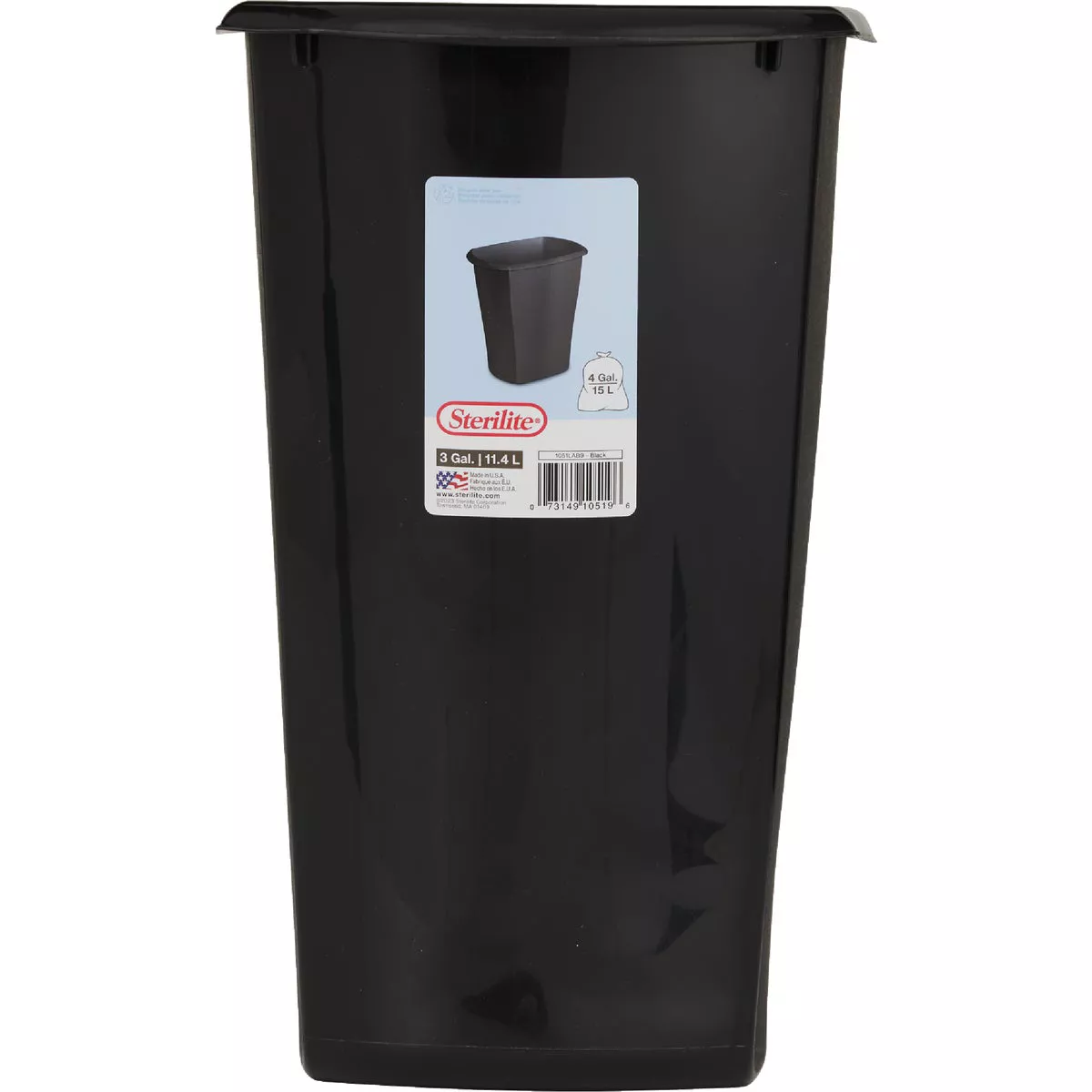Sterilite 3 Gal. Rectangular Wastebasket - photo 2