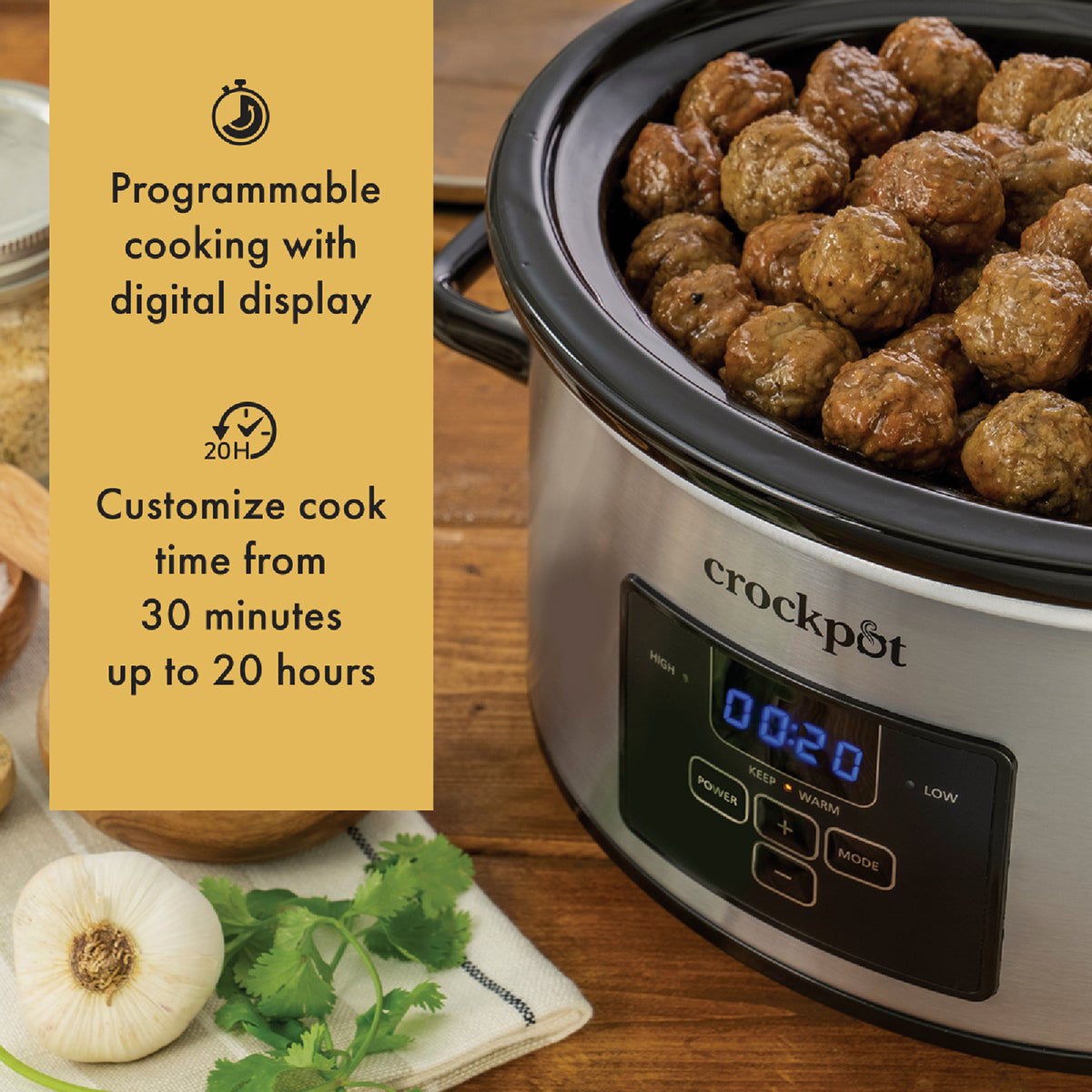 Crockpot 4 Qt. Cook & Carry Stainless Steel Slow Cooker | Do it Best