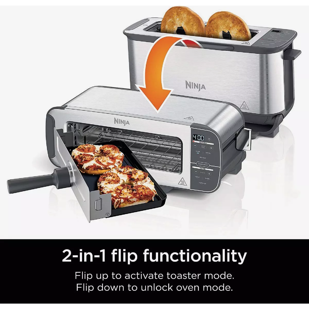 Ninja Foodi 2-Slice Stainless Steel 2-In-1 Flip Toaster | Do it Best