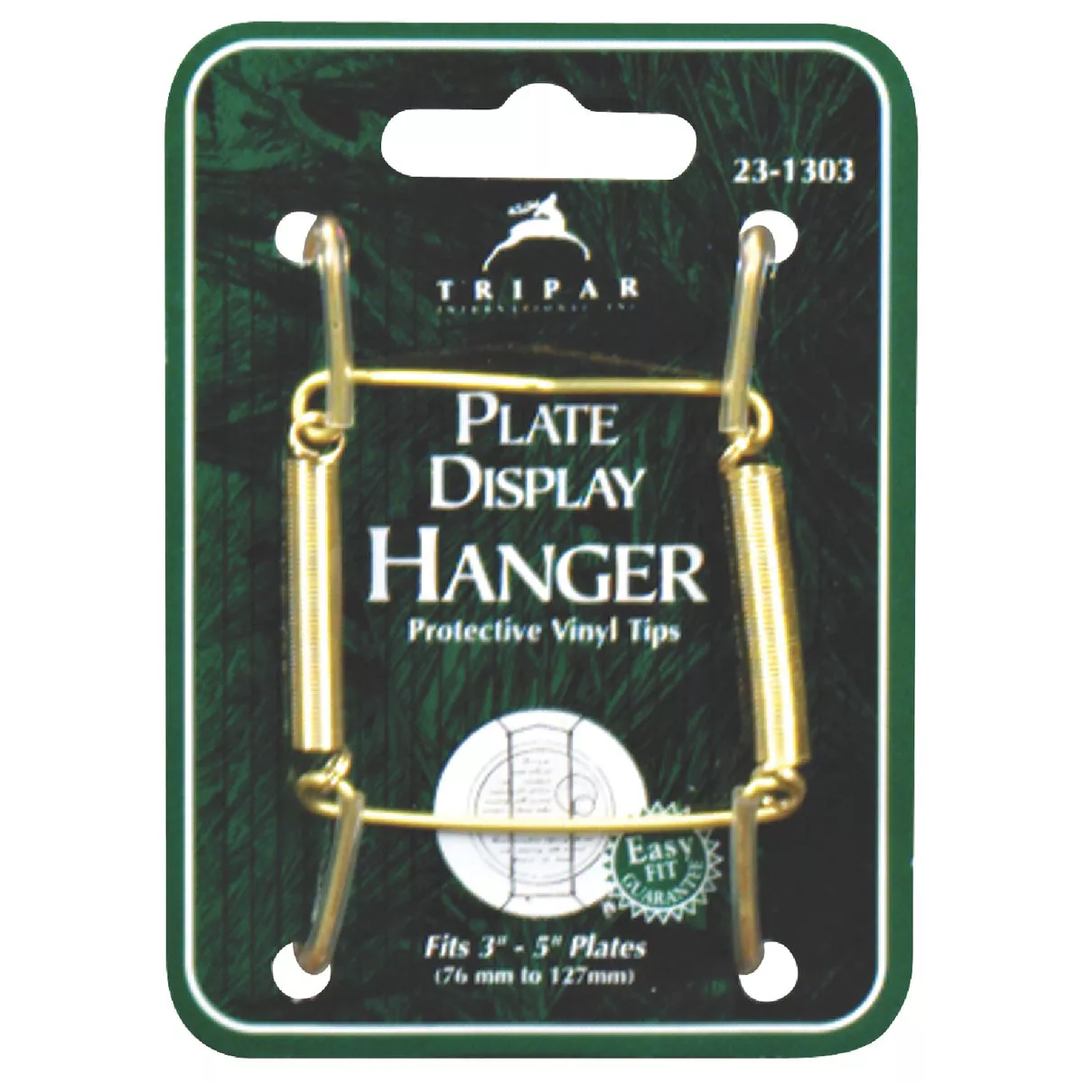 Tripar 3 In. to 5 In. Brass Wire Plate Hanger, 2 Lb. Weight Capacity