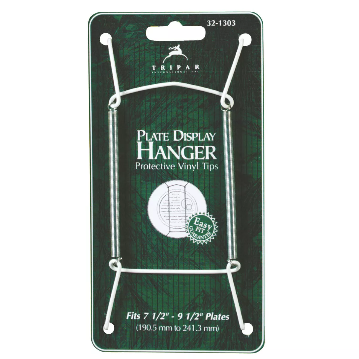 Tripar 7 In. to 9 In. White Vinyl Plate Hanger