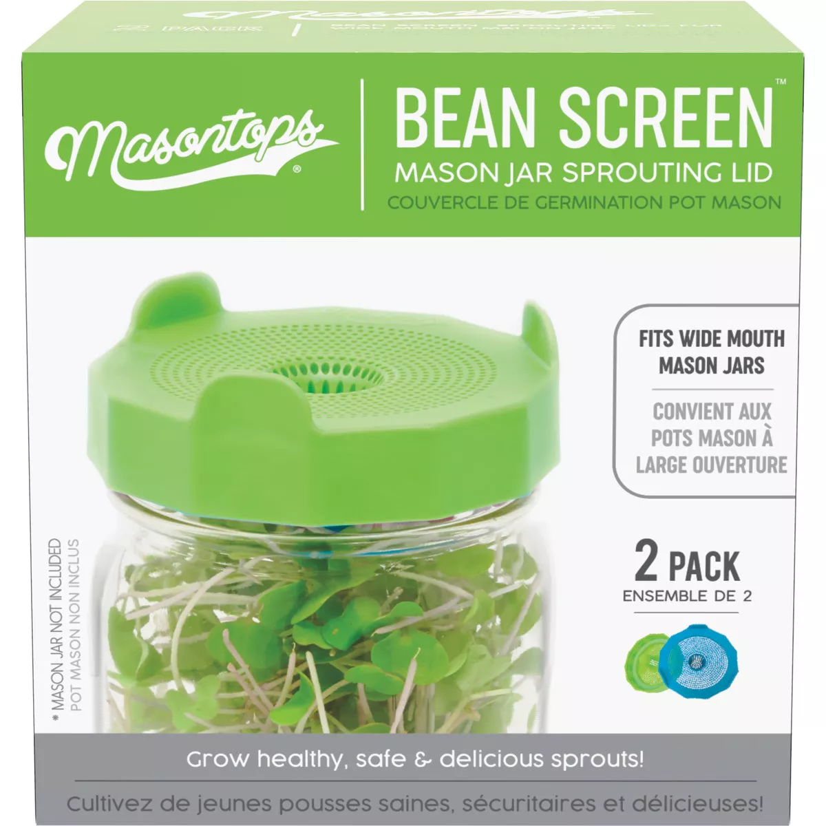 Masontops Wide Mouth Bean Screen Lid (2-Count) - photo 2