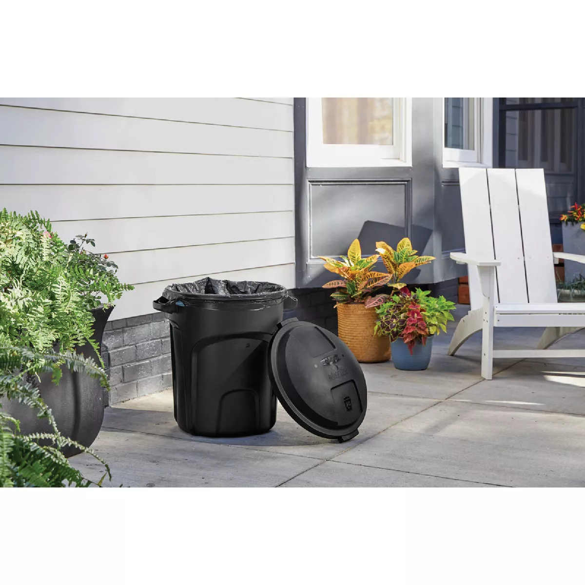Rubbermaid Roughneck 20 Gal. Black NonWheeled Vented Trash Can with Lid - photo 6