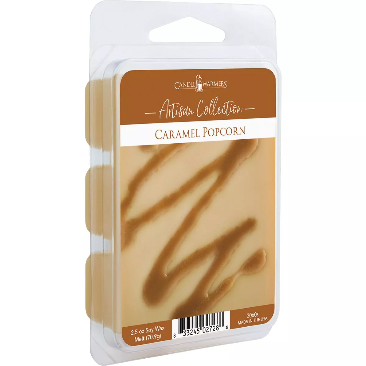 Candle Warmers 2.5 Oz. Artisan Wax Melts Caramel Popcorn (Drizzle)