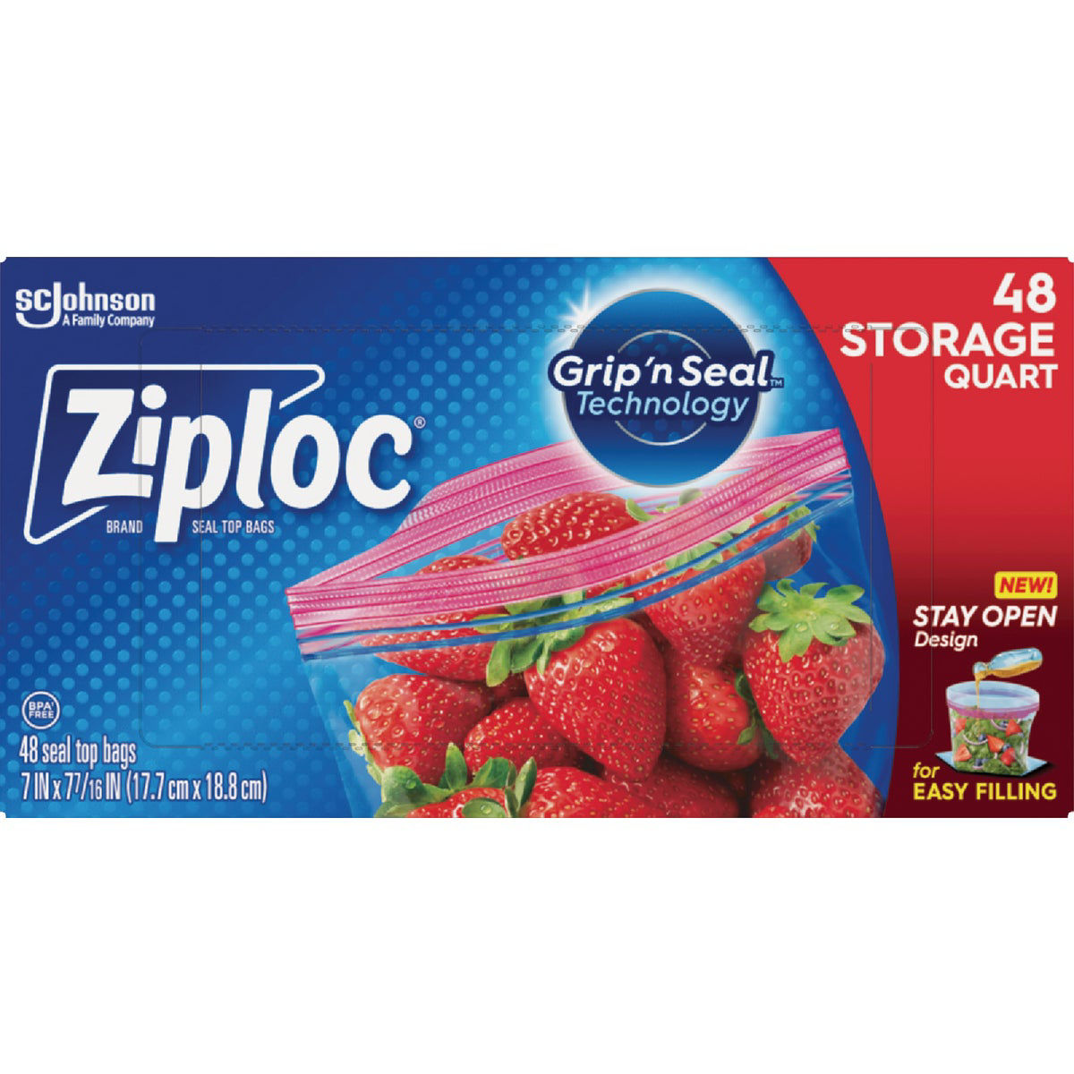 Ziploc Qt. Food Storage Bag 48 Count Do it Best