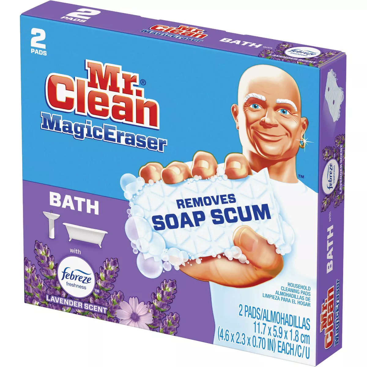 Mr. Clean Magic Eraser Febreze Lavender Scent Bath Cleansing Pad (2-Count) - photo 2