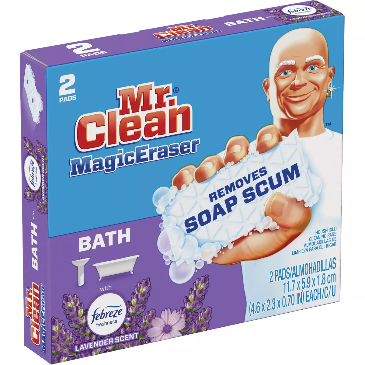 Mr. Clean Magic Eraser Febreze Lavender Scent Bath Cleansing Pad (2-Count) - photo 3