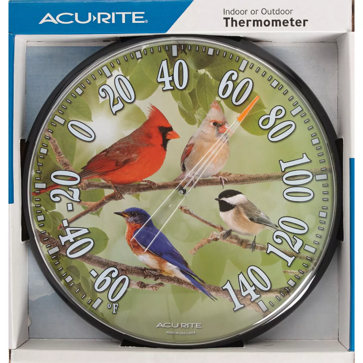Acurite 12" Dia Plastic Dial Songbird Indoor & Outdoor Thermometer - photo 2