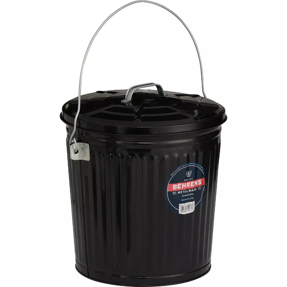 Behrens 7.5 Gal. Black Galvanized Steel Ash Pail - photo 3