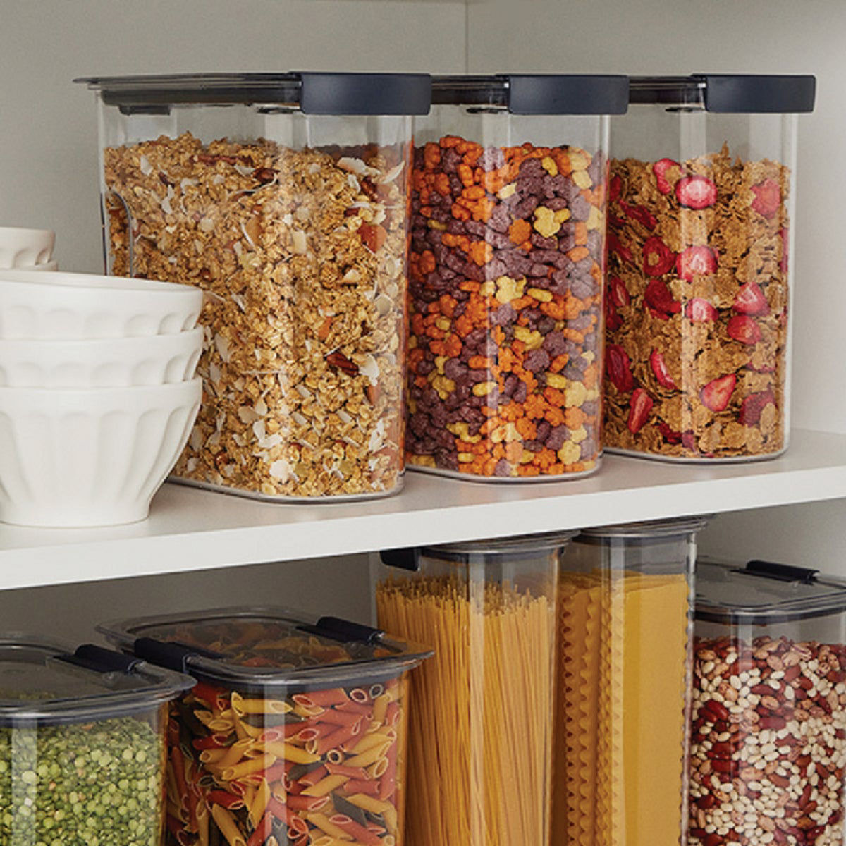 Rubbermaid Brilliance 18 Cup Cereal Pantry Airtight Food Storage