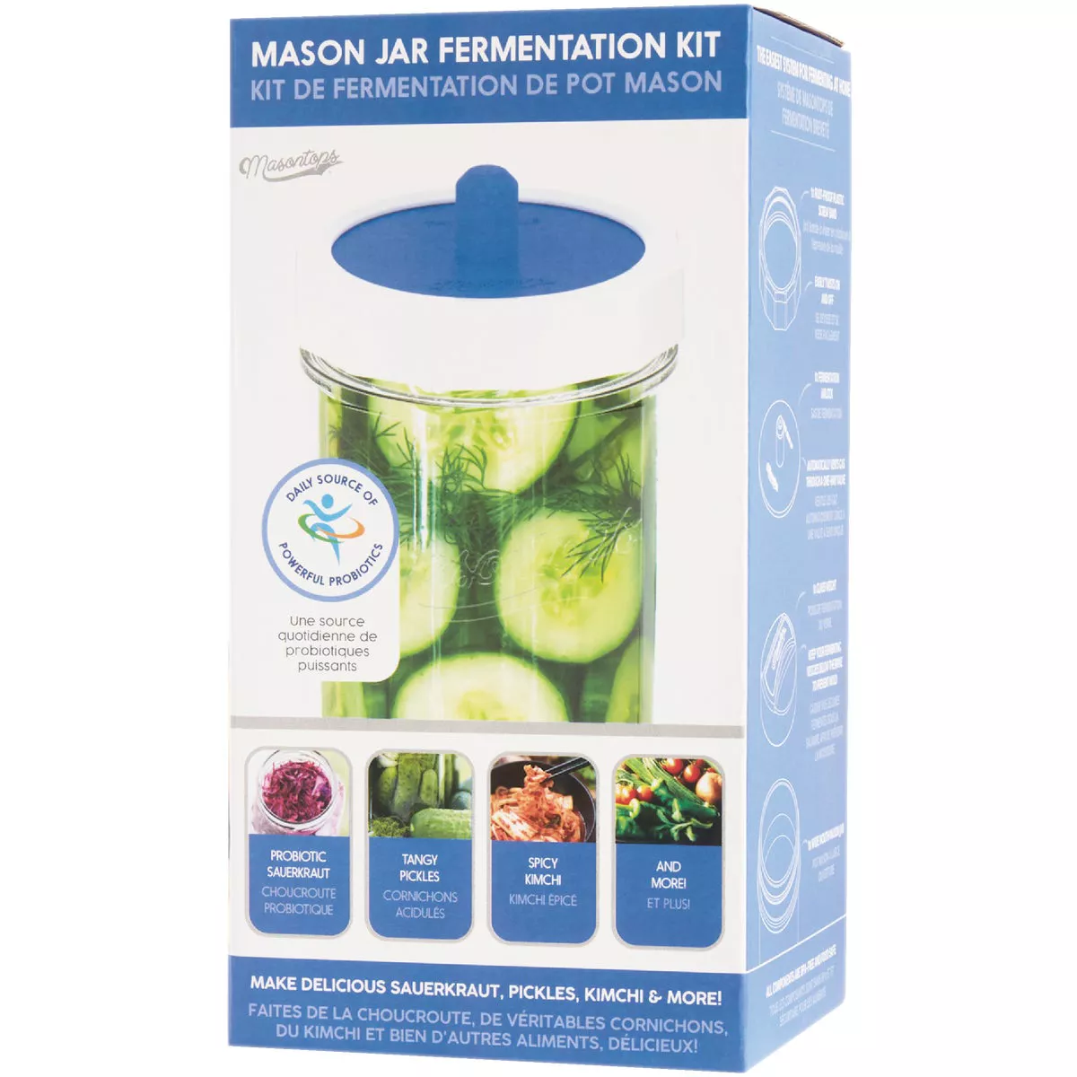 Masontops Wide Mouth Single Mason Jar Fermentation Kit (4-Piece) - photo 3