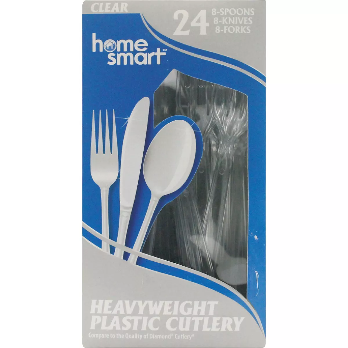 Home Smart Plastic Combination Cutlery Set (24-Piece)