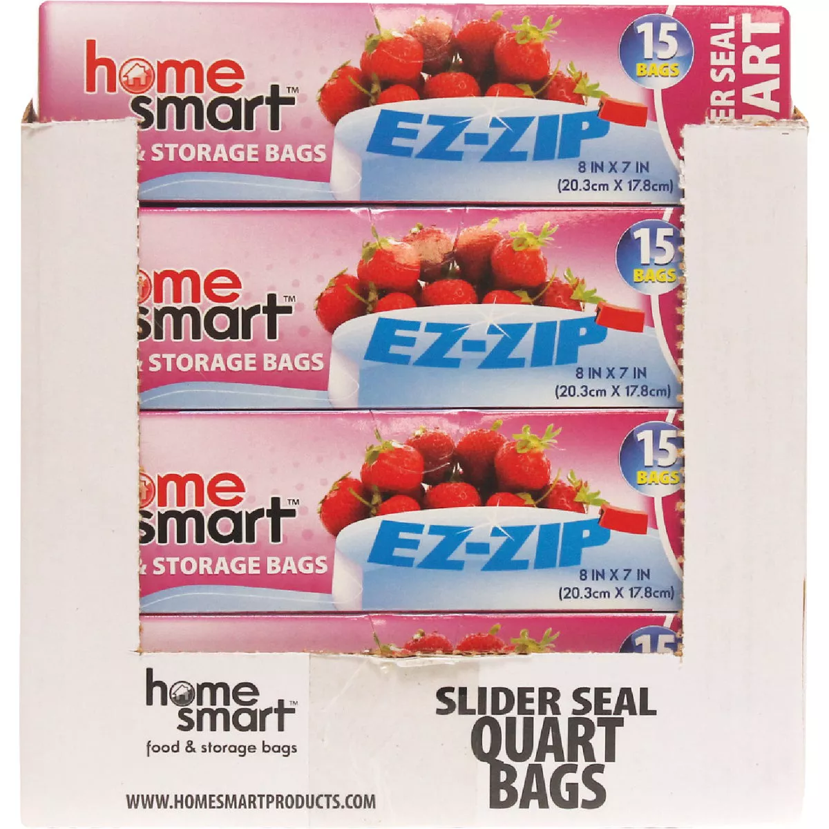 Home Smart Slider Seal Quart Storage Bag (12-Count) - photo 2