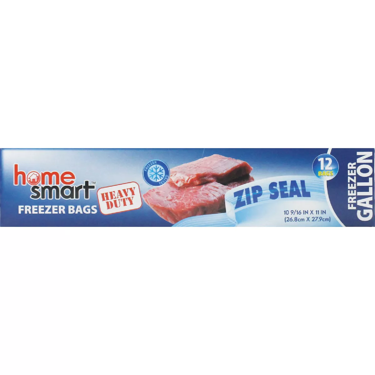 Home Smart Zip Seal Gallon Freezer Bag (12-Count)