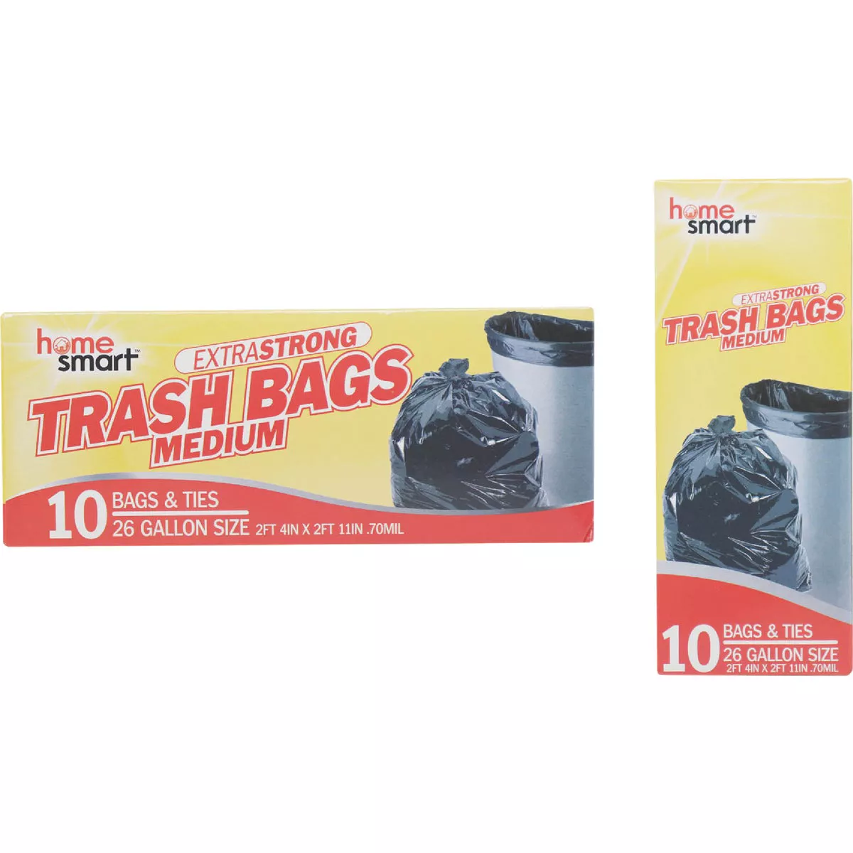 Home Smart 26 Gal. Large Black Trash Bag (10-Count)
