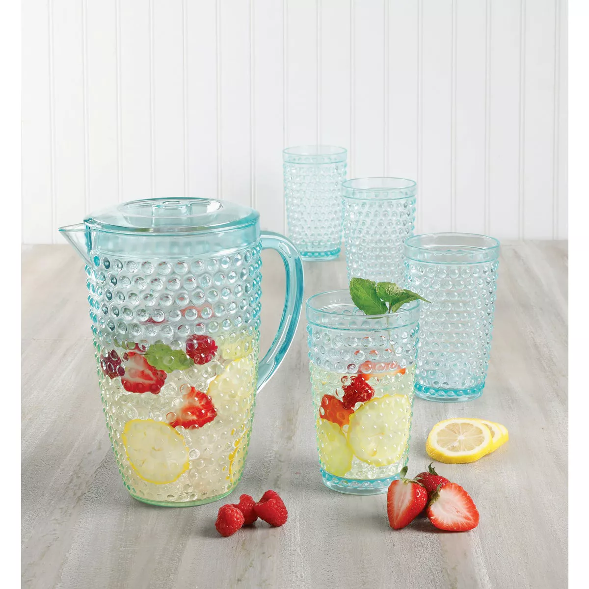 Gibson Home Malone Teal Pitcher & Tumbler Set (5-Piece) - photo 5