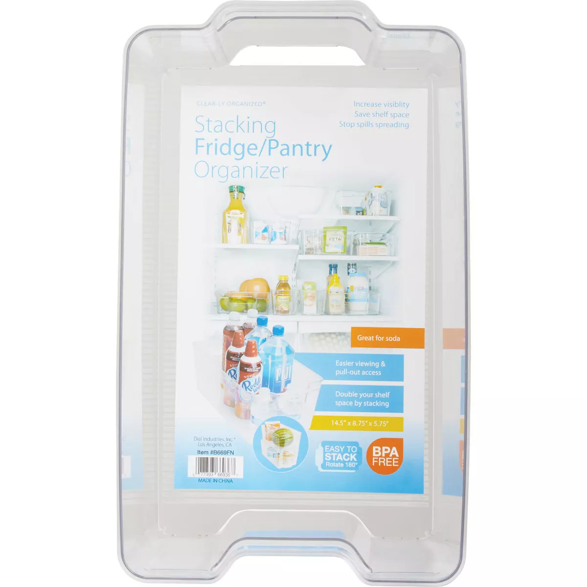 Dial Industries Clear-ly Organized 8.5 In. W. x 5.75 In. H. x 14.75 In. D. Stacking Organizer - photo 2