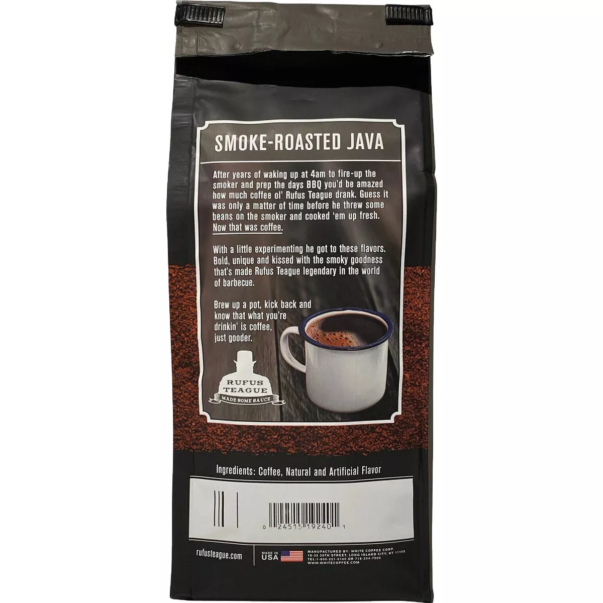 Rufus Teague 12 Oz. Smoke Roasted Coffee, Smoky Apple, Medium Grind - photo 4