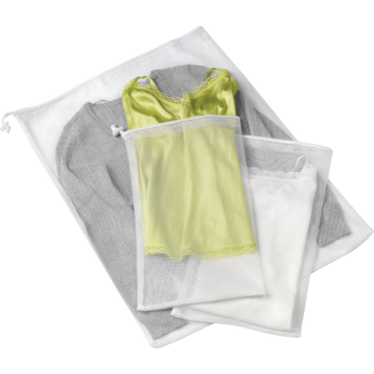 Whitmor® White Mesh Laundry Wash Bag At