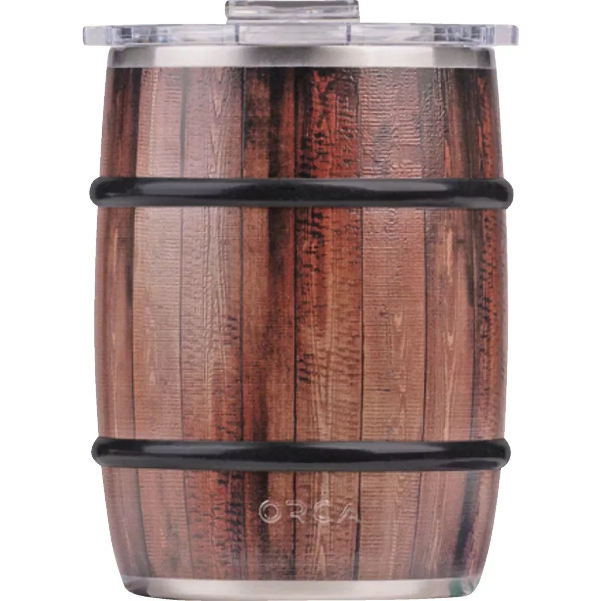 Orca 24 Oz. Dark Oak Double Barrel Insulated Tumbler with Lid