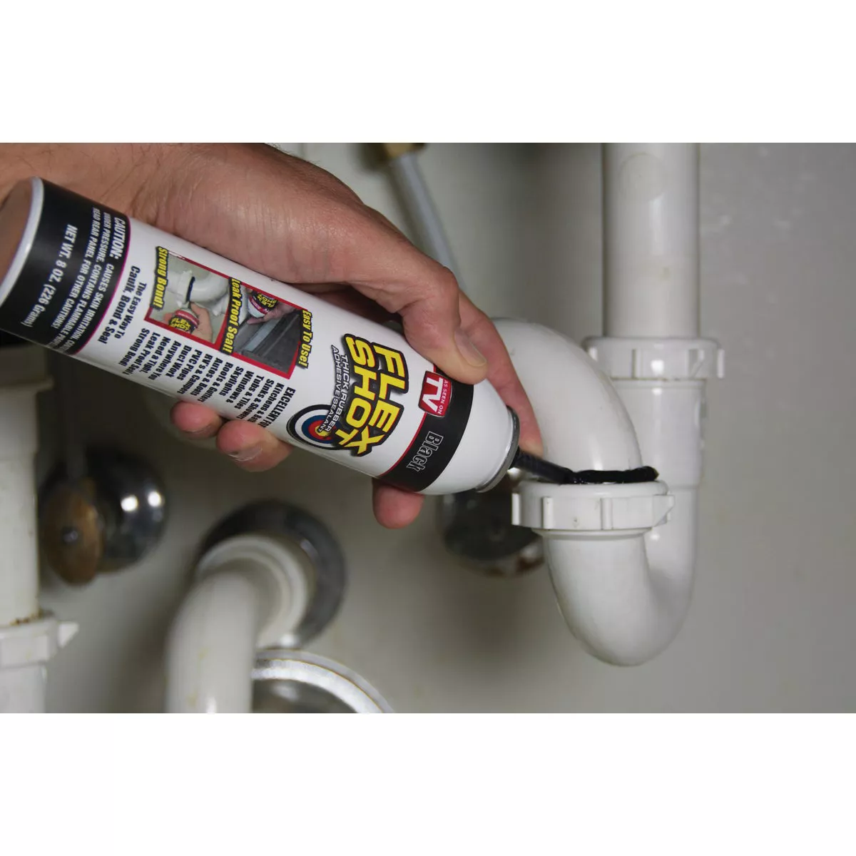 FLEX SHOT 8 Oz. Adhesive Rubber Sealant, Black - photo 2