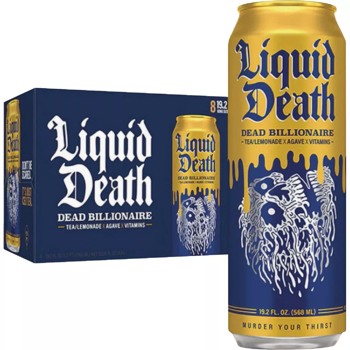 Liquid Death 19.2 Oz. Dead Billionaire Lemonade Tea - photo 4