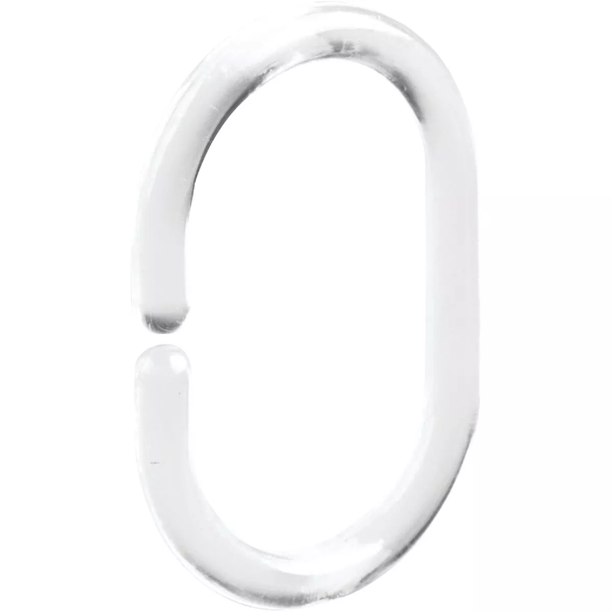 iDesign 2.38 In. L. x 1.63 In. W. x .23 In. Clear Plastic Shower Curtain C-Hook (12-Count)