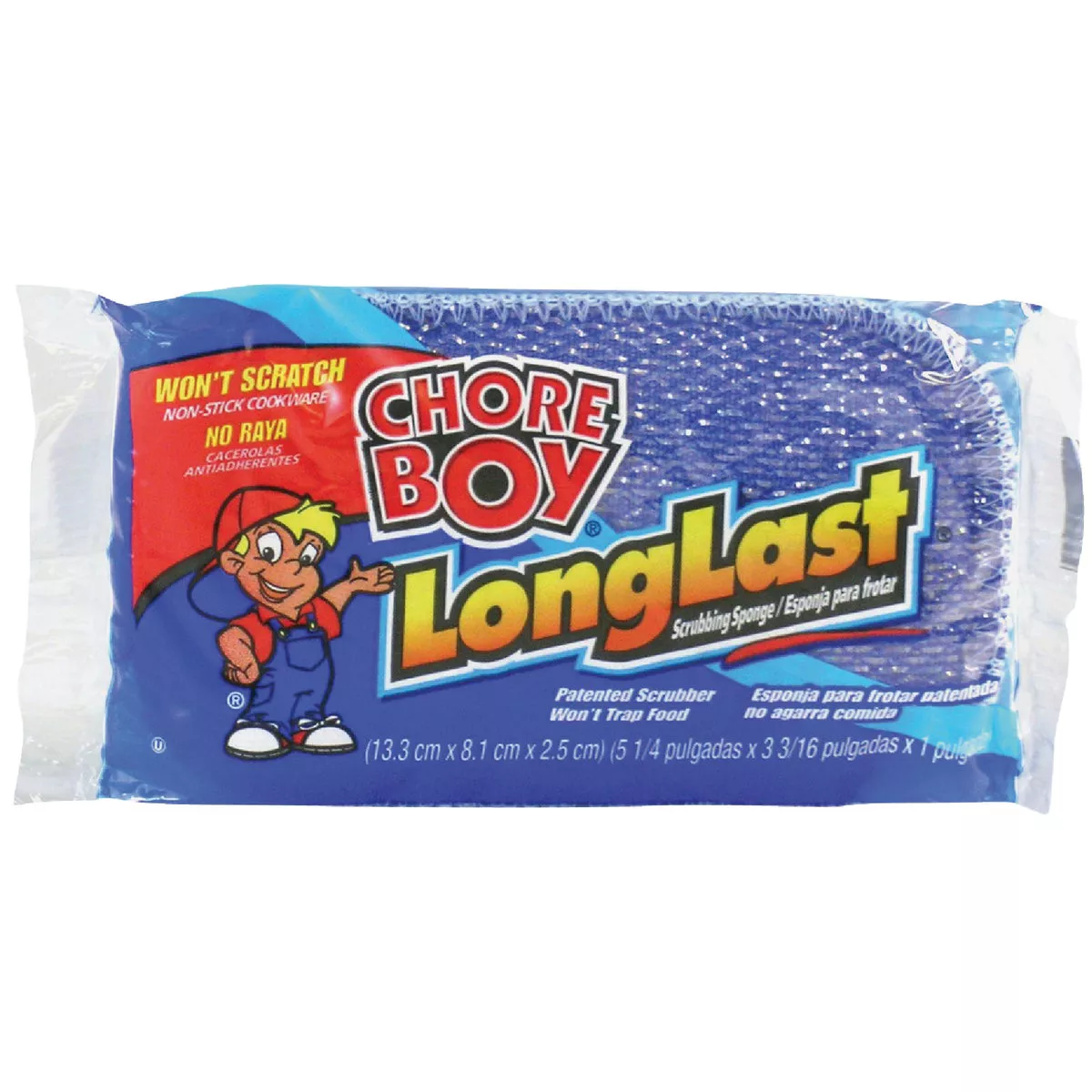 Chore Boy Longlast 5.25 In. x 3.25 In. Scrubbing Sponge