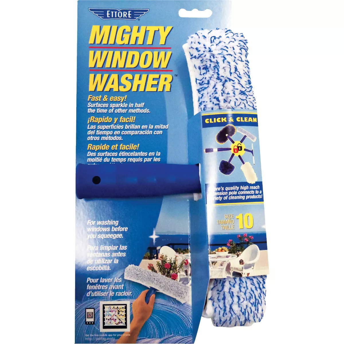 Ettore Mighty Window Washer 10 In. Plastic Window Washer - photo 2