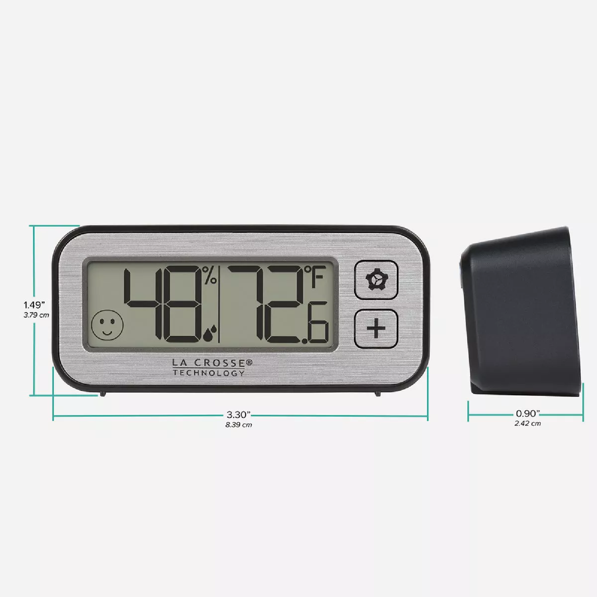 La Crosse Technology Mini Digital Clock Thermometer with Comfort Meter - photo 4
