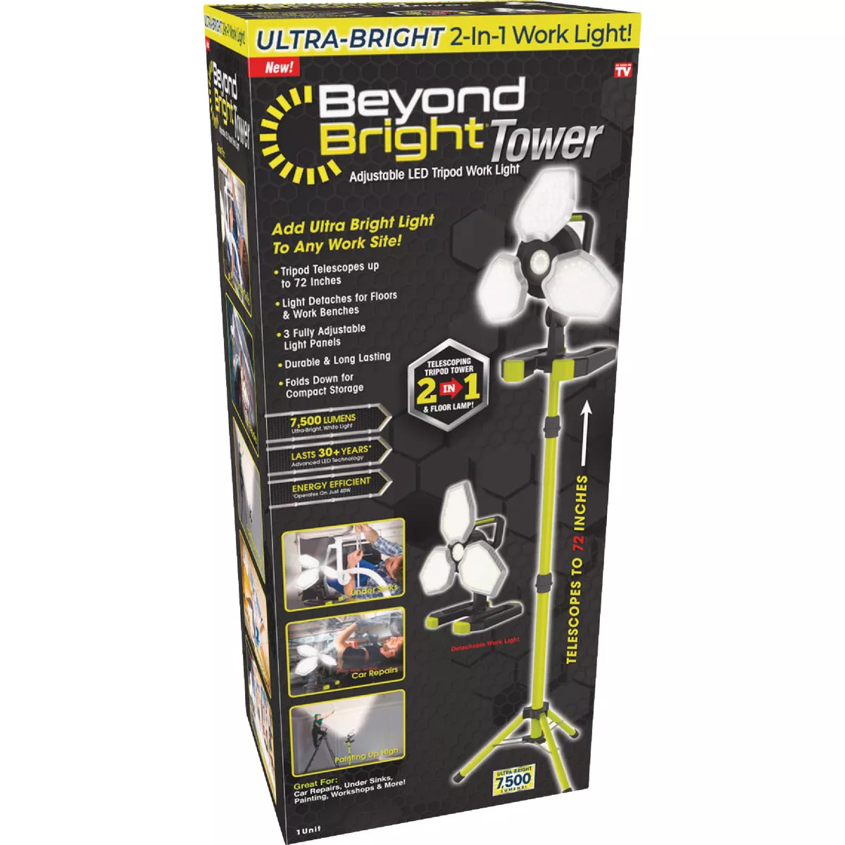 Beyond Bright Adjustable LED Work Light Tower