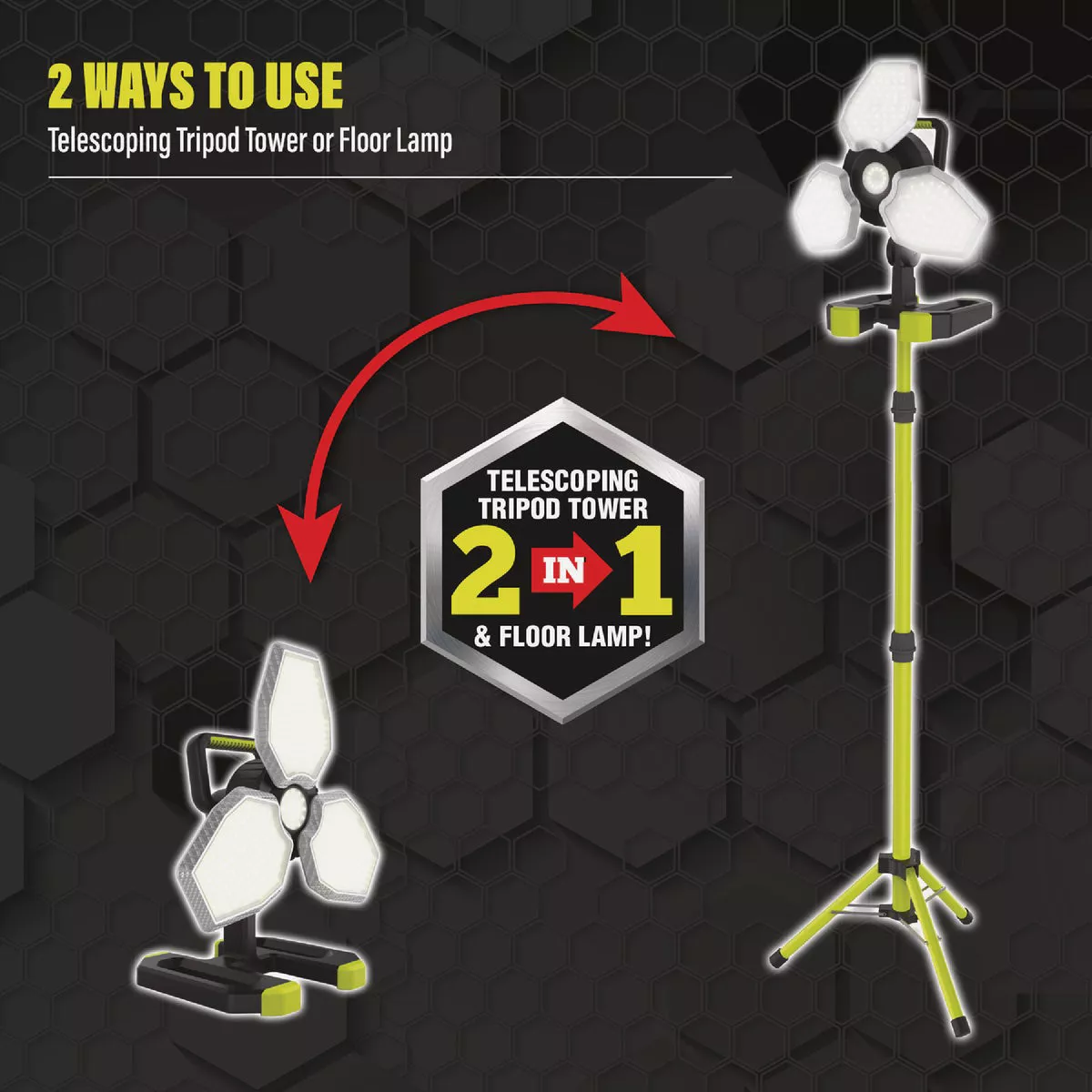 Beyond Bright Adjustable LED Work Light Tower - photo 2