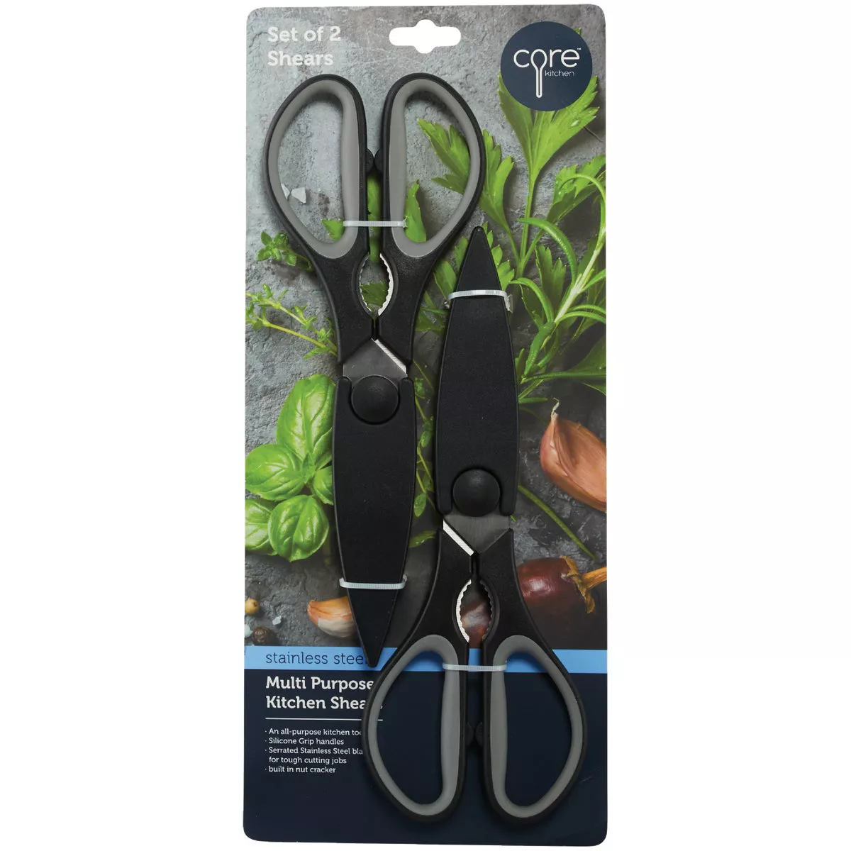 Core Kitchen 5 In. Shears with Sheaths in Onyx (2 Sets) - photo 2