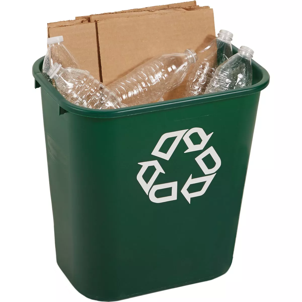 Rubbermaid 28 Qt. Green Recycling Wastebasket - photo 2