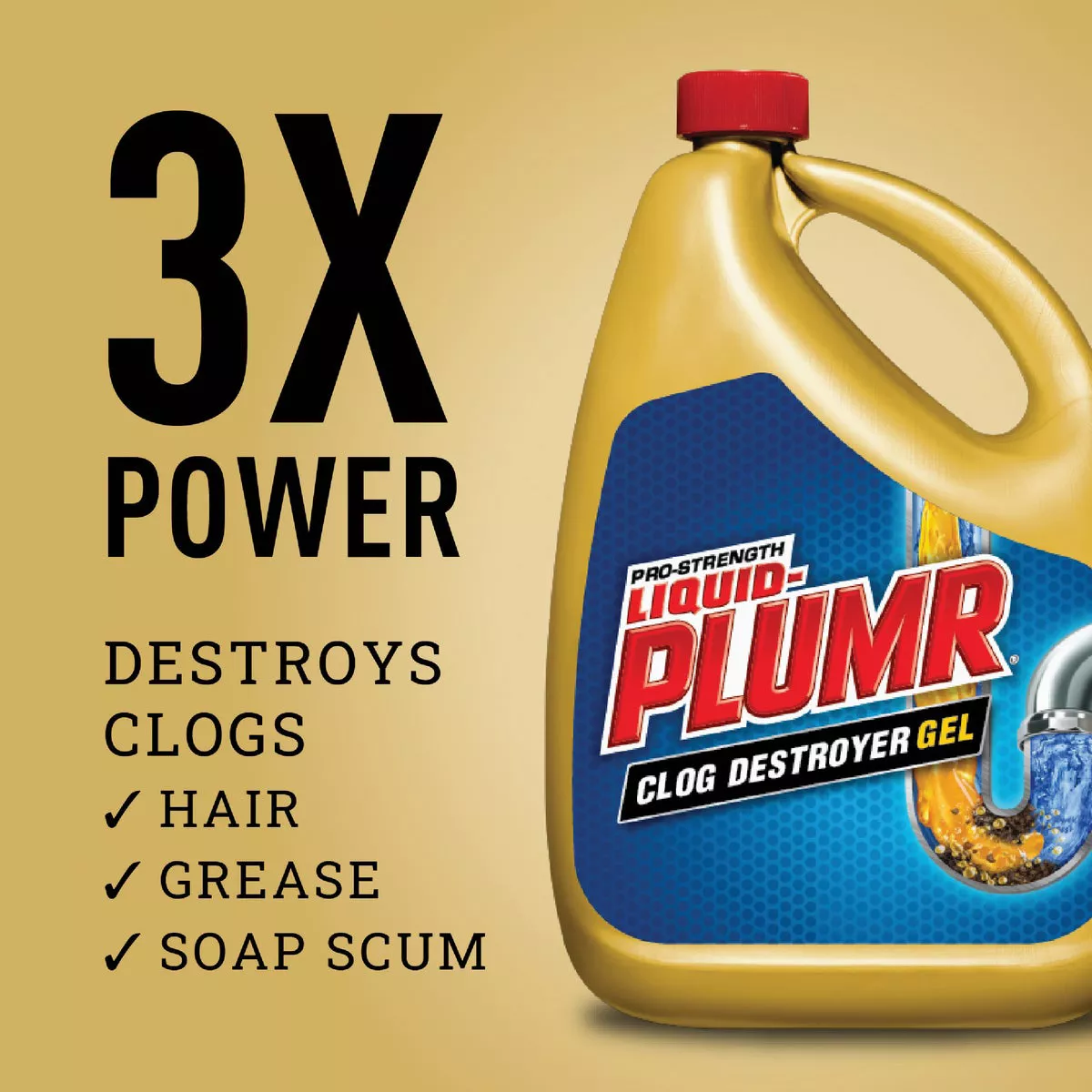 Liquid-Plumr 80 Oz. Pro-Strength Full Clog Destroyer - photo 3
