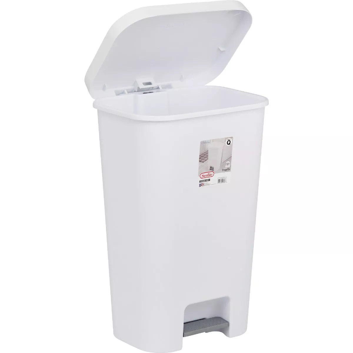 Sterilite 11.9 Gal. White StepOn Wastebasket - photo 4
