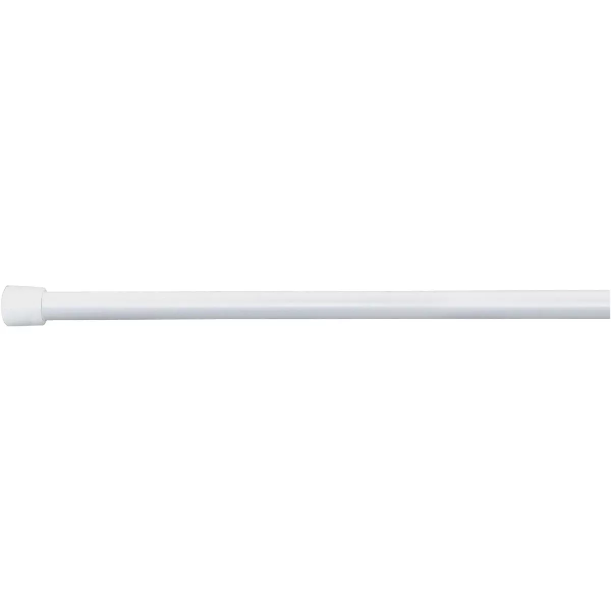 iDesign Cameo Constant Tension 50 In. To 87 In. White Shower Curtain Rod