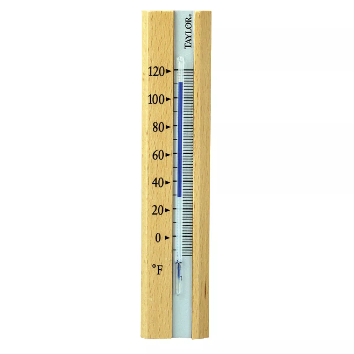 Taylor Fahrenheit -20 to 120 Brown Wood Indoor Window Thermometer