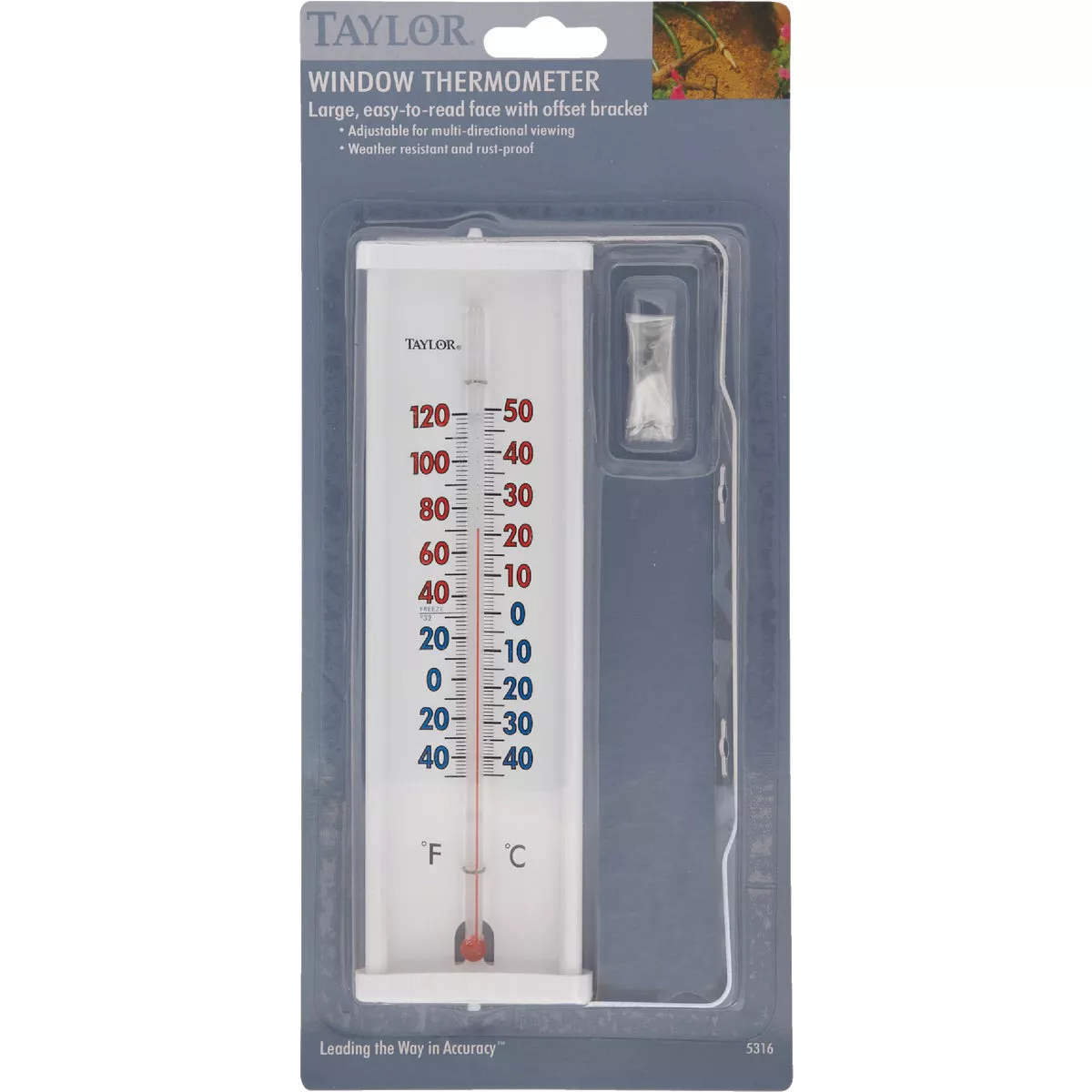 Taylor 8 In. Tube Outdoor Window Thermometer - photo 2