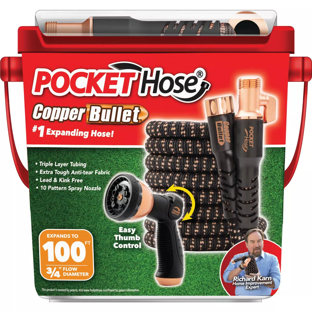Pocket Hose Copper Bullet 50 Ft. Expanding Hose