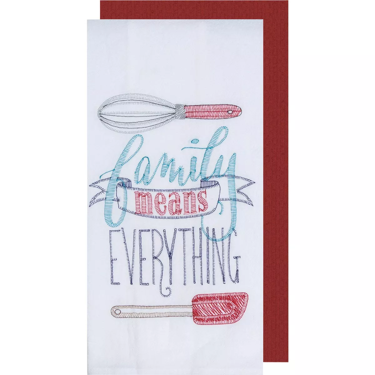 Kay Dee Designs Family Means Everything Embroidered Kitchen Towel (2-Pack)