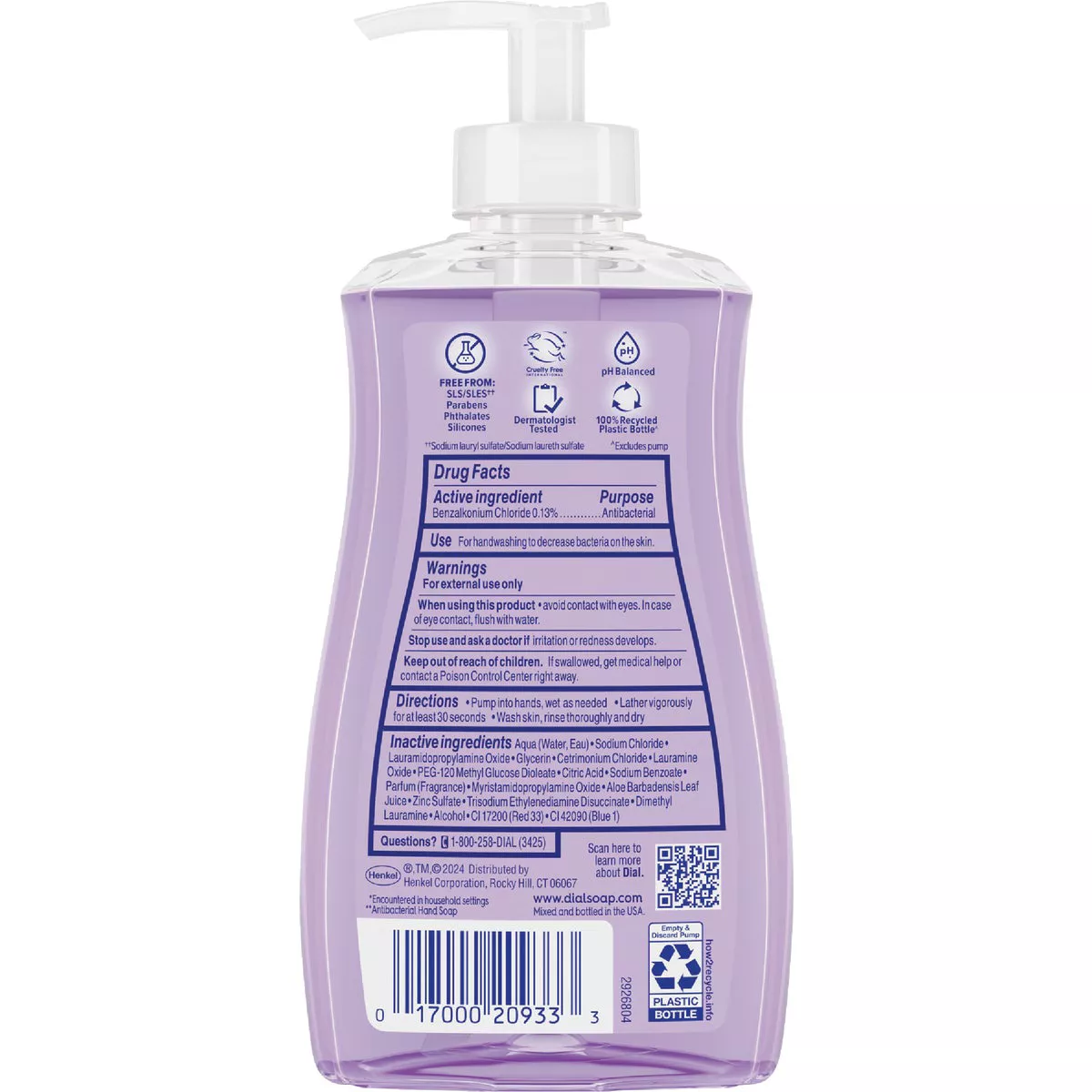 Dial Antibacterial Defense 11 Oz. Lavender & Jasmine Hydrating Liquid Hand Soap - photo 2