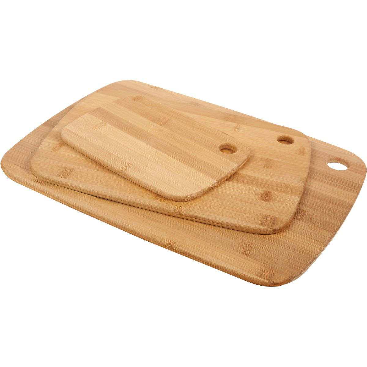 Core Bamboo Classic Small/Medium/Large Natural Cutting Board (3-Pack)