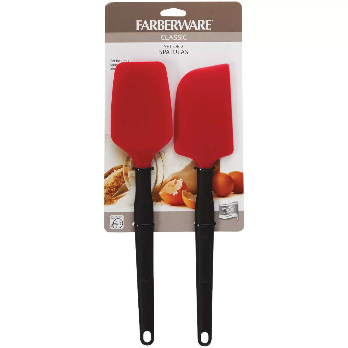 Farberware Classic Red Spoon/Scraper Spatula Set (2-Piece) - photo 2