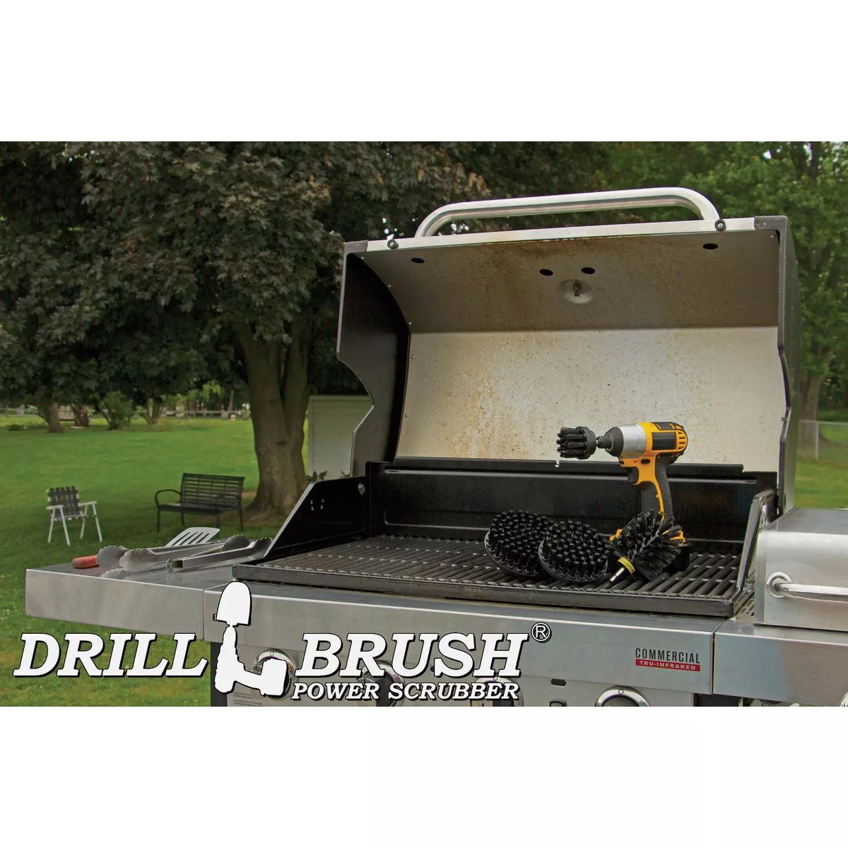 Drillbrush BBQ Grill Cleaning Ultra Stiff Black Drill Brush (4 Piece) - photo 3