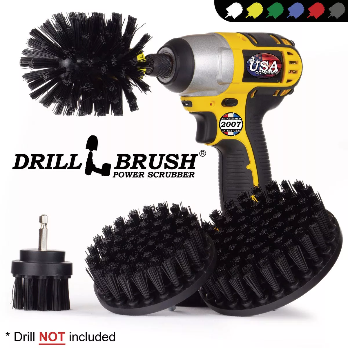 Drillbrush BBQ Grill Cleaning Ultra Stiff Black Drill Brush (4 Piece) - photo 4