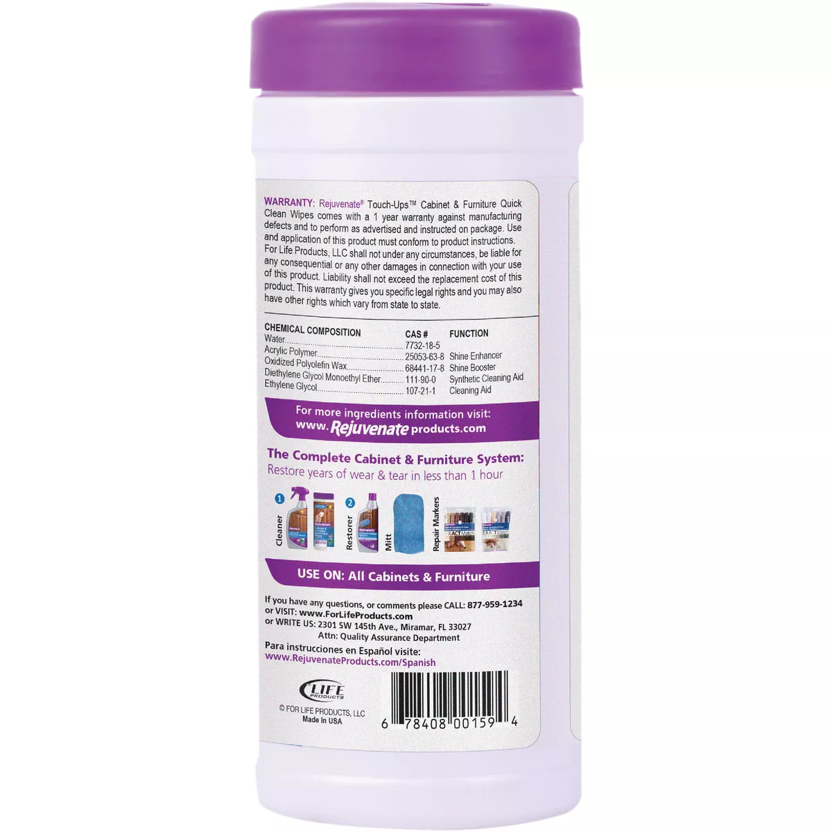 Rejuvenate Touch-Ups Cabinet & Furniture Quick Clean Wipes (30-Count) - photo 2