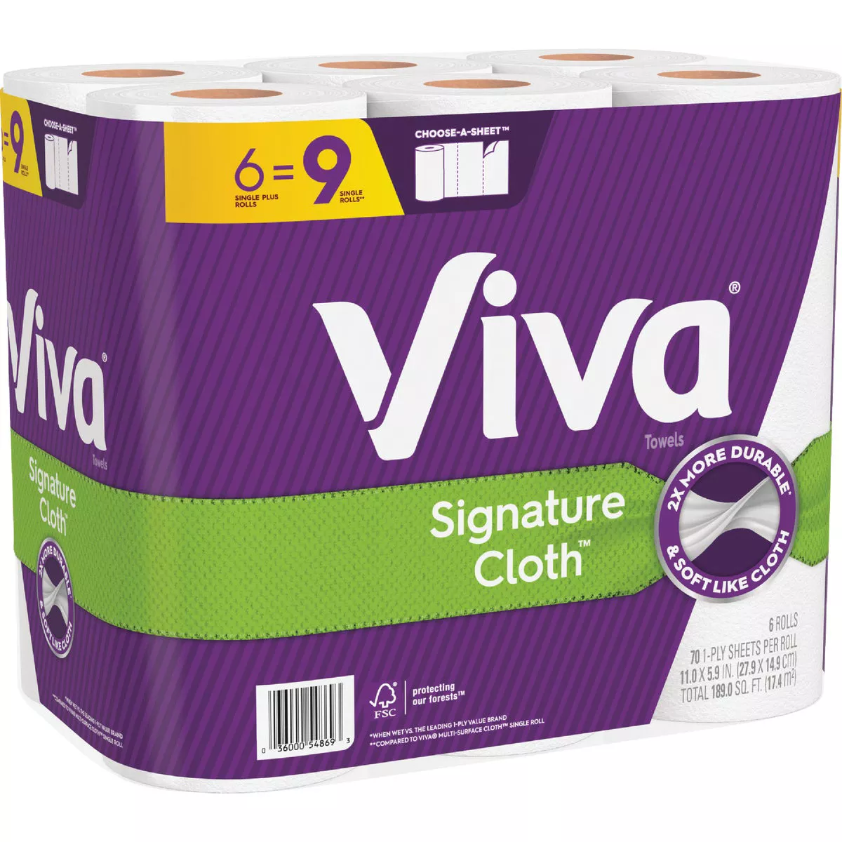 Viva Signature Cloth Single Plus Paper Towels (6 Roll) - photo 2
