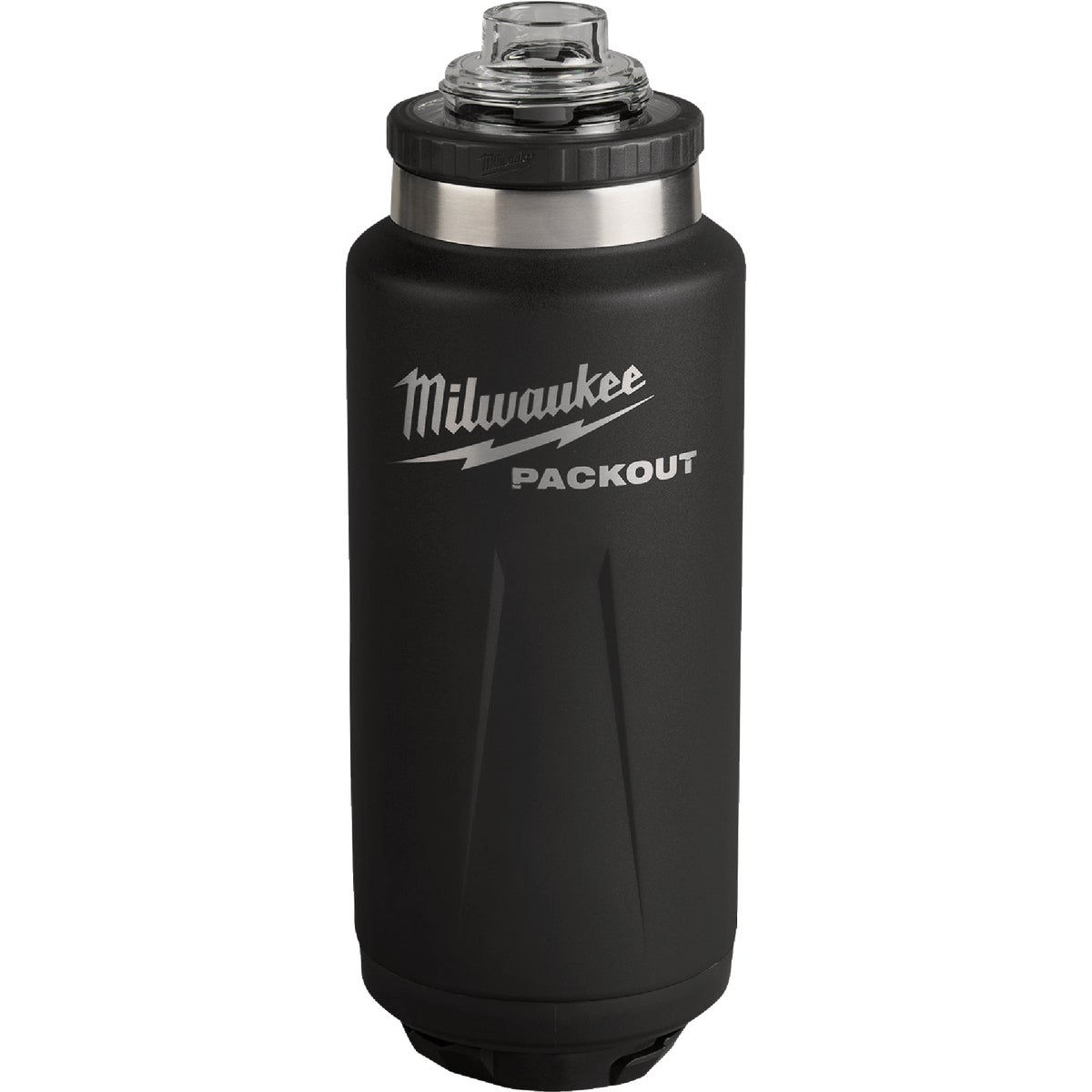 Milwaukee PACKOUT 36 Oz. Black Insulated Bottle with Chug Lid | Do 