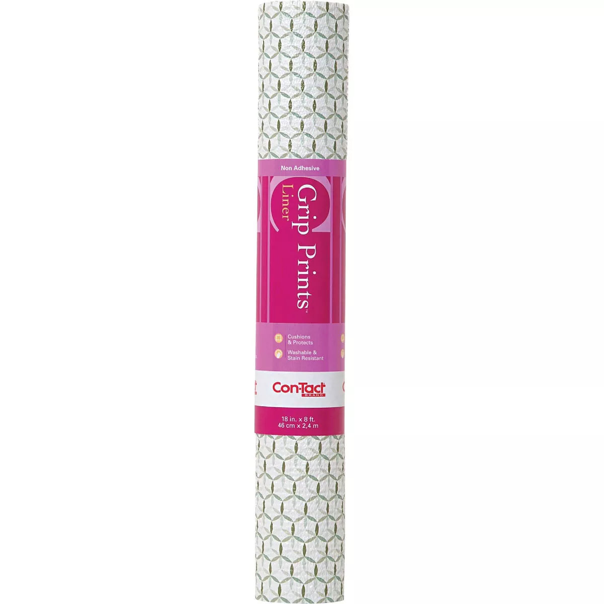 Con-Tact Grip Print 18 In. x 4 Ft. Twirl Mint Non-Adhesive Shelf Liner